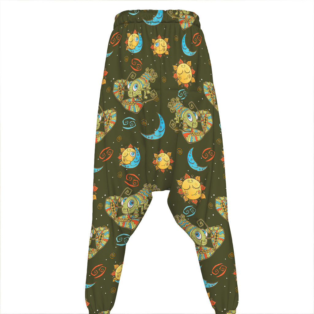 Cute Cartoon Cancer Pattern Print Hammer Pants
