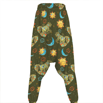 Cute Cartoon Cancer Pattern Print Hammer Pants