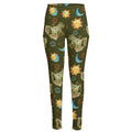 Cute Cartoon Cancer Pattern Print High-Waisted Pocket Leggings