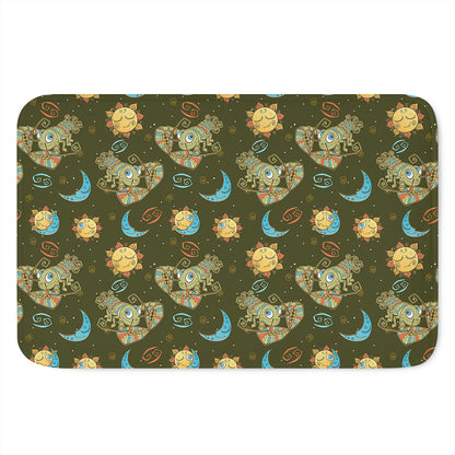 Cute Cartoon Cancer Pattern Print Indoor Door Mat