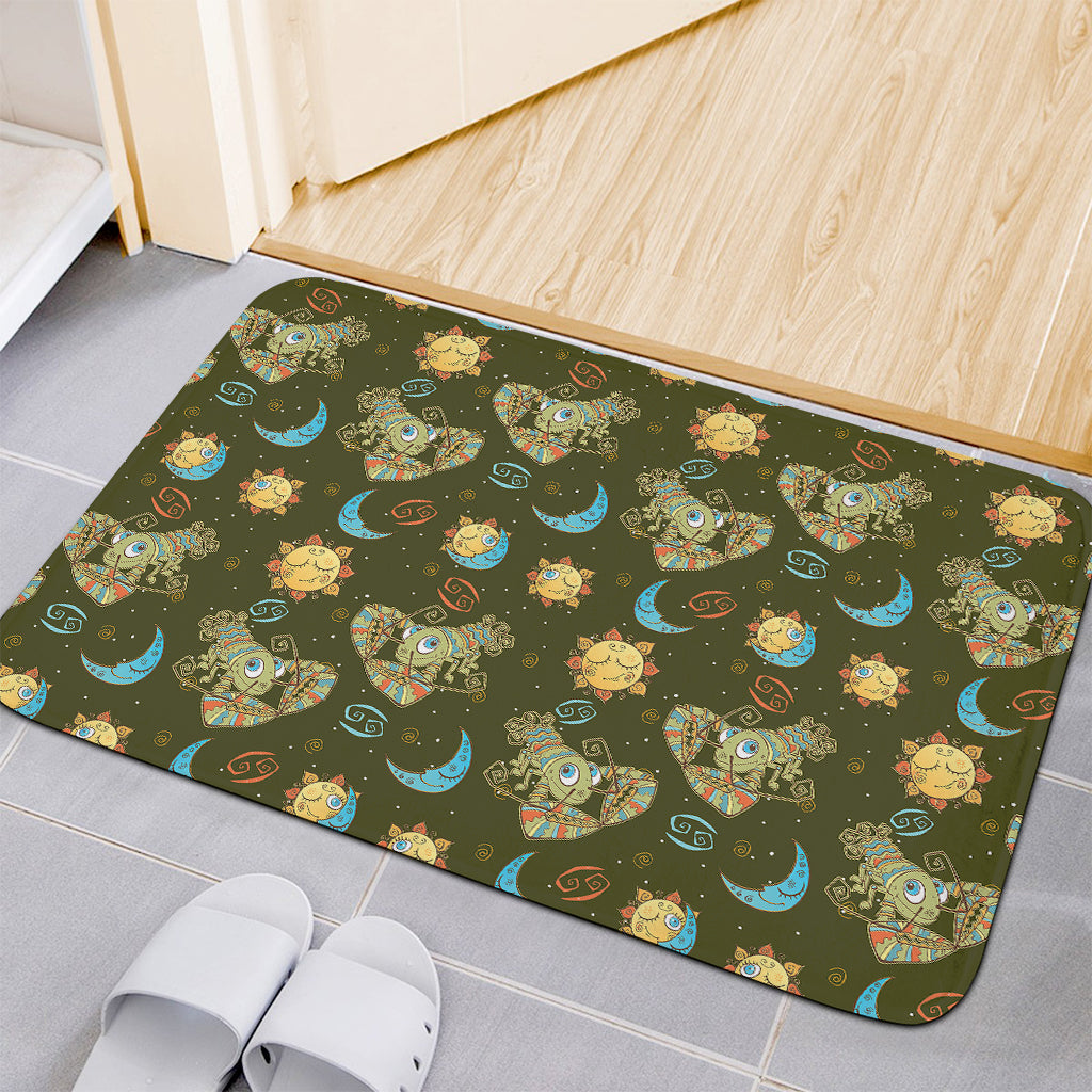Cute Cartoon Cancer Pattern Print Indoor Door Mat