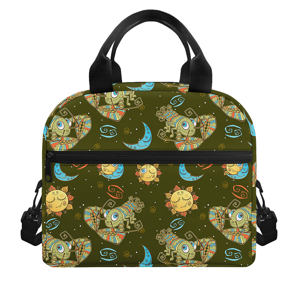 Cute Cartoon Cancer Pattern Print Insulated Lunch Bag