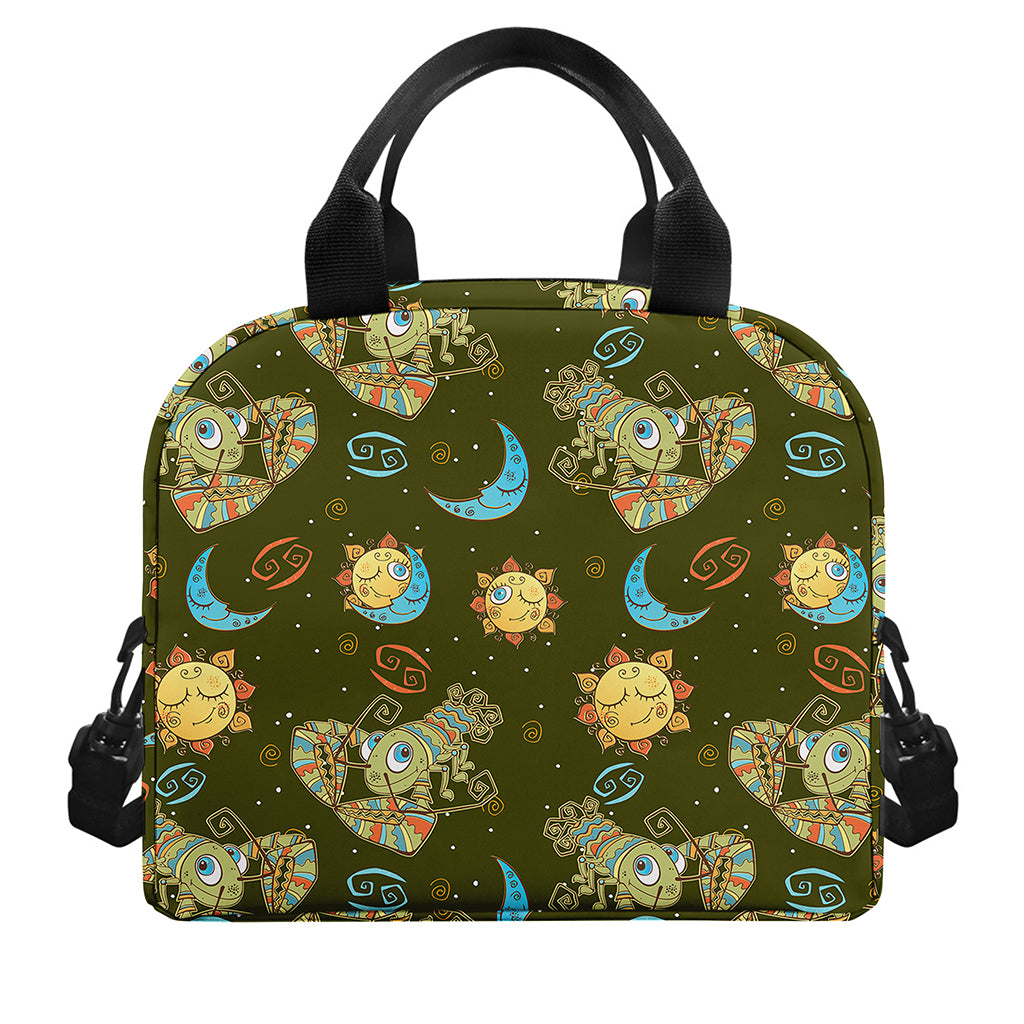 Cute Cartoon Cancer Pattern Print Insulated Lunch Bag
