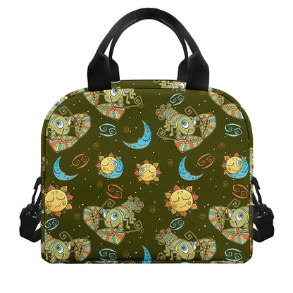 Cute Cartoon Cancer Pattern Print Insulated Lunch Bag