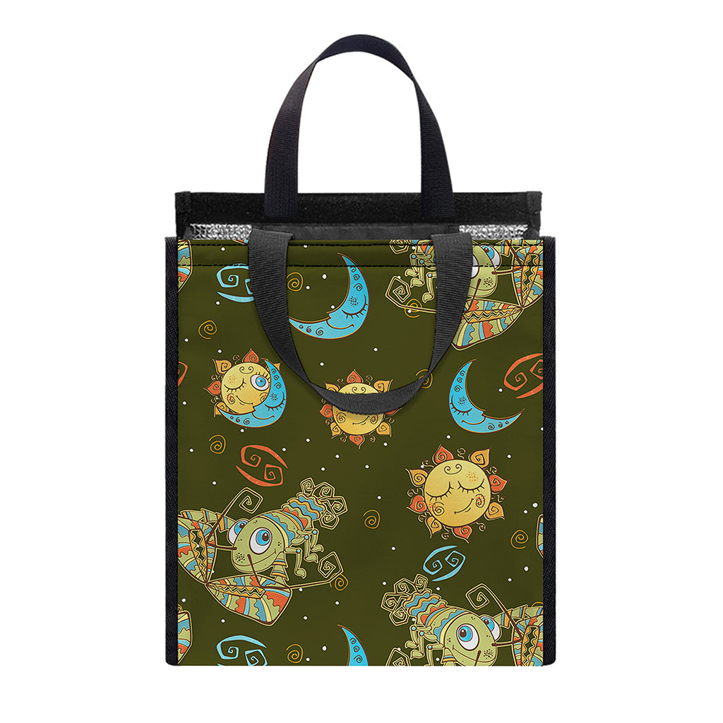 Cute Cartoon Cancer Pattern Print Insulated Lunch Tote