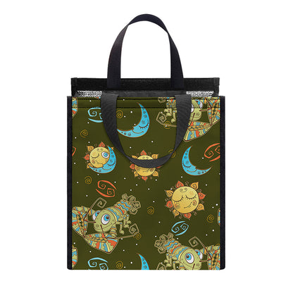 Cute Cartoon Cancer Pattern Print Insulated Lunch Tote