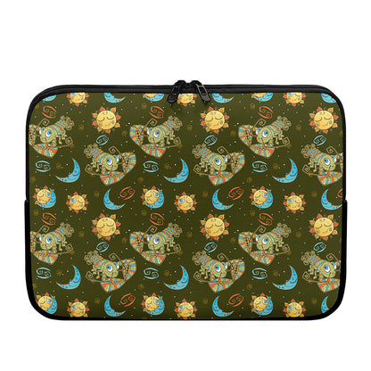 Cute Cartoon Cancer Pattern Print Laptop Sleeve