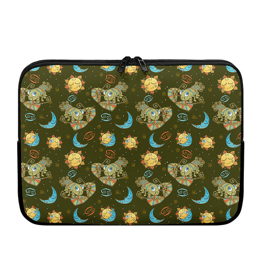 Cute Cartoon Cancer Pattern Print Laptop Sleeve