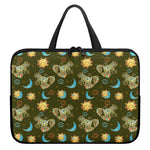 Cute Cartoon Cancer Pattern Print Laptop Sleeve With Handle