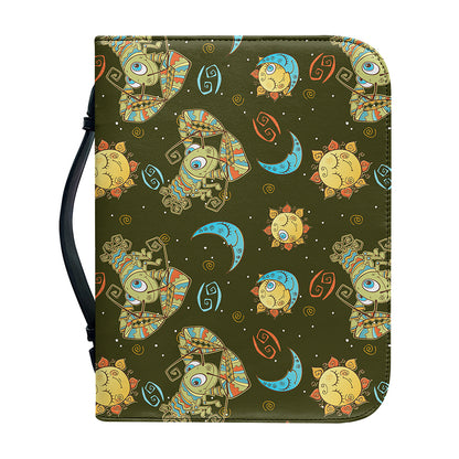 Cute Cartoon Cancer Pattern Print Leather Bible Cover