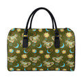 Cute Cartoon Cancer Pattern Print Leather Duffel Bag
