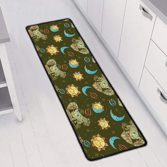 Cute Cartoon Cancer Pattern Print Long Kitchen Mat
