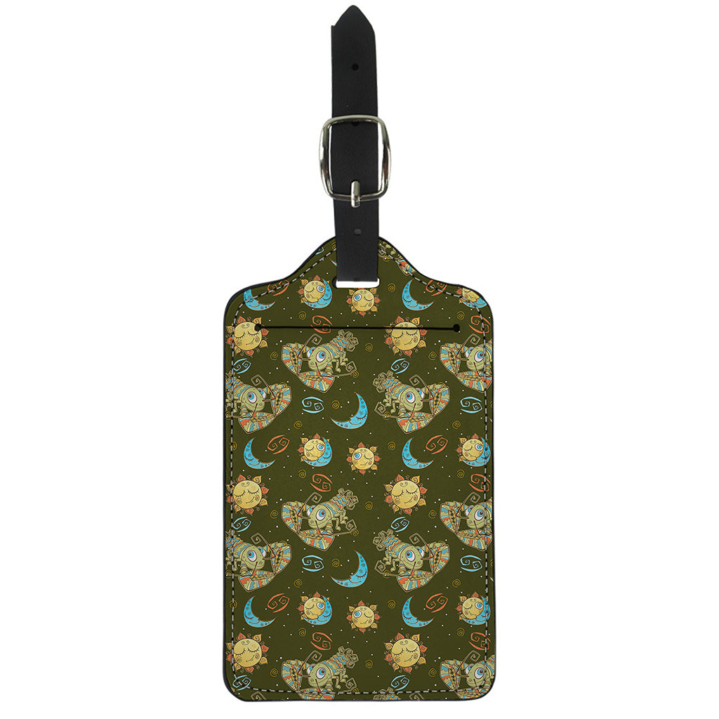 Cute Cartoon Cancer Pattern Print Luggage Tag