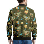 Cute Cartoon Cancer Pattern Print Men's Bomber Jacket