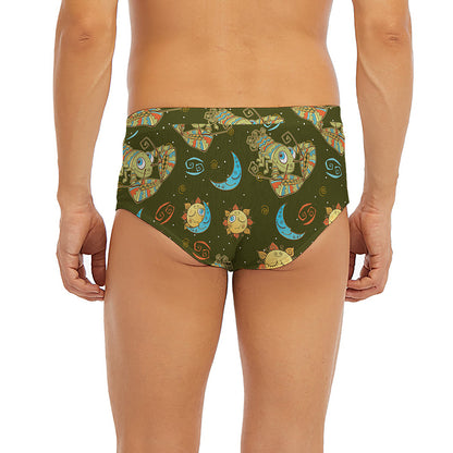Cute Cartoon Cancer Pattern Print Men's Briefs