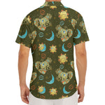 Cute Cartoon Cancer Pattern Print Men's Deep V-Neck Shirt