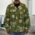 Cute Cartoon Cancer Pattern Print Men's Shirt Jacket