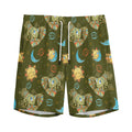 Cute Cartoon Cancer Pattern Print Men's Athletic Shorts