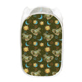 Cute Cartoon Cancer Pattern Print Mesh Laundry Hamper