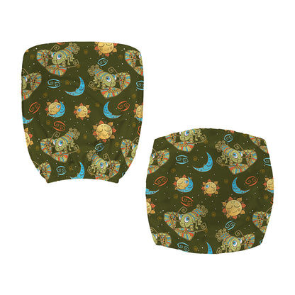 Cute Cartoon Cancer Pattern Print Office Chair Cover
