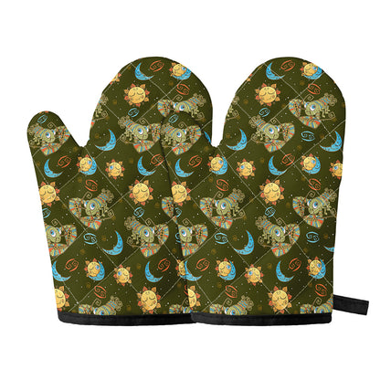 Cute Cartoon Cancer Pattern Print Oven Mitts