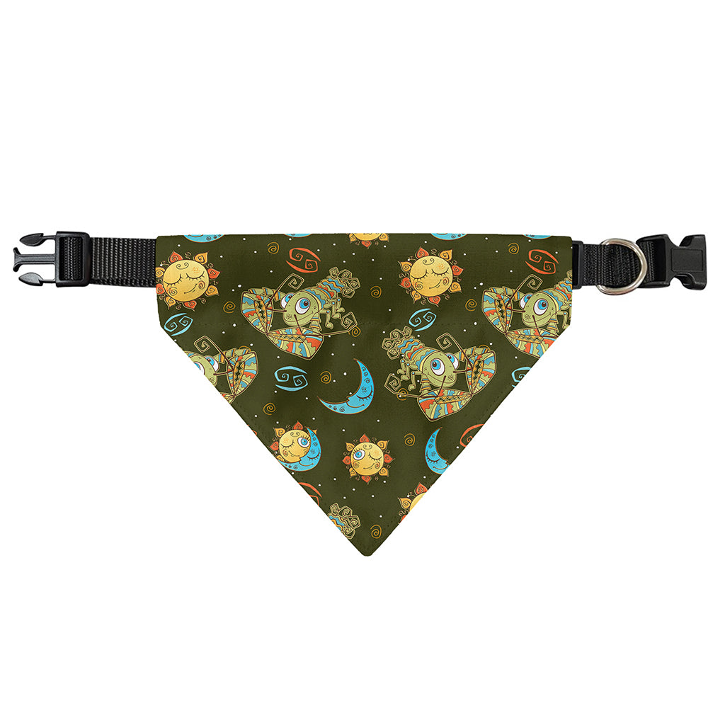 Cute Cartoon Cancer Pattern Print Over The Collar Dog Bandana