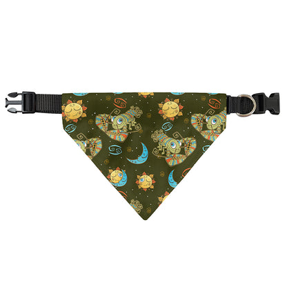 Cute Cartoon Cancer Pattern Print Over The Collar Dog Bandana