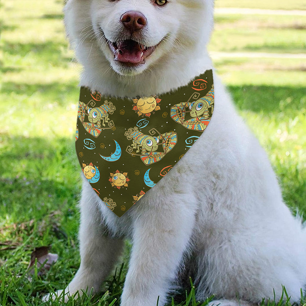 Cute Cartoon Cancer Pattern Print Over The Collar Dog Bandana