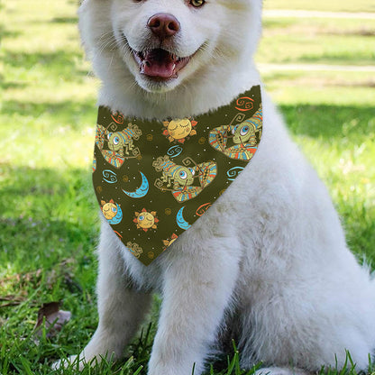 Cute Cartoon Cancer Pattern Print Over The Collar Dog Bandana