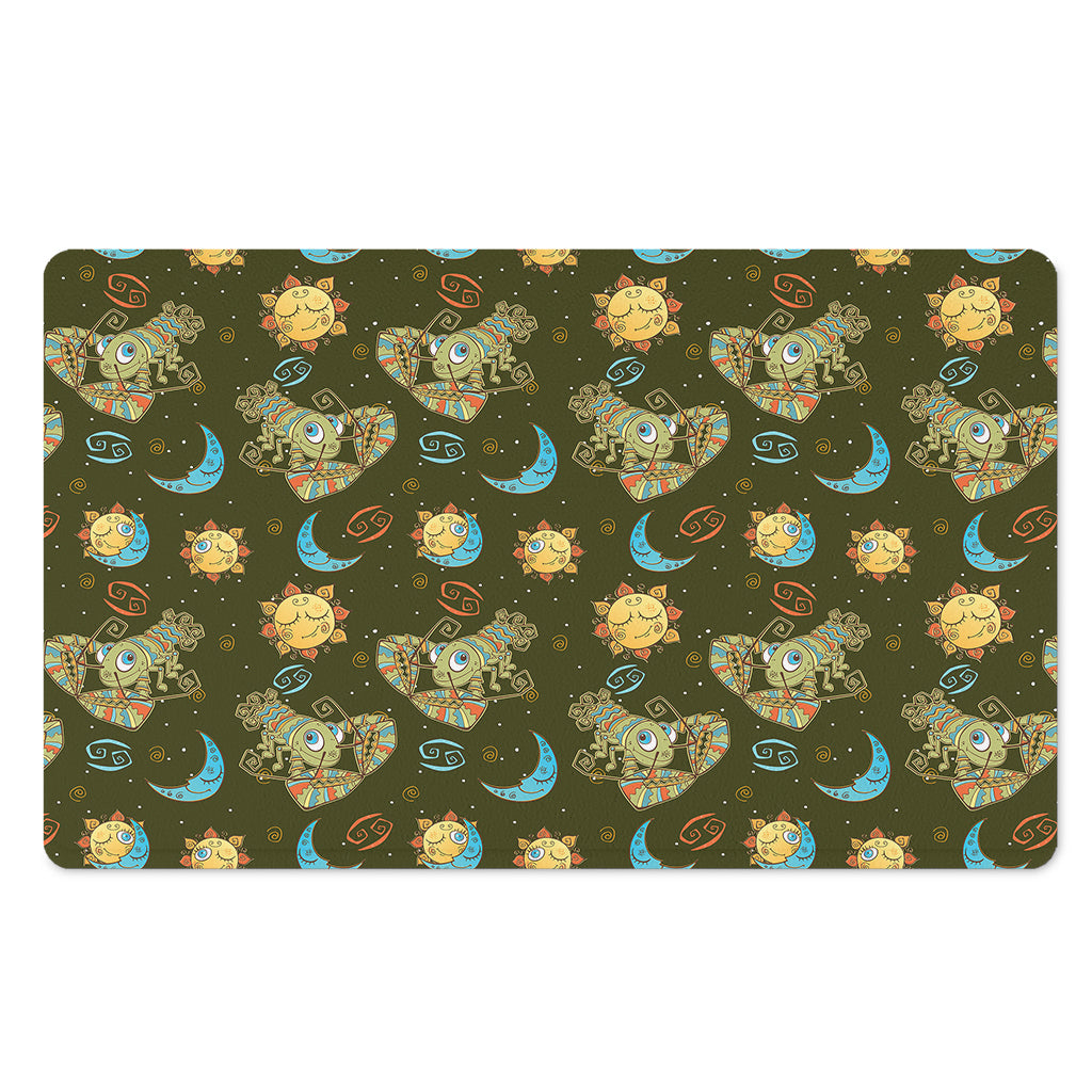 Cute Cartoon Cancer Pattern Print Polyester Doormat