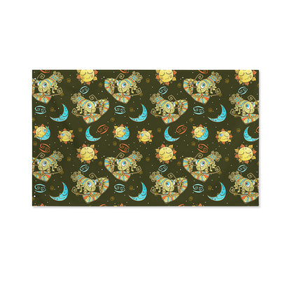 Cute Cartoon Cancer Pattern Print Polyester Flag