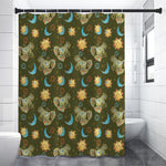 Cute Cartoon Cancer Pattern Print Premium Shower Curtain
