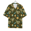 Cute Cartoon Cancer Pattern Print Rayon Hawaiian Shirt