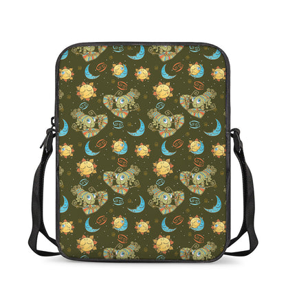 Cute Cartoon Cancer Pattern Print Rectangular Crossbody Bag