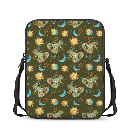 Cute Cartoon Cancer Pattern Print Rectangular Crossbody Bag
