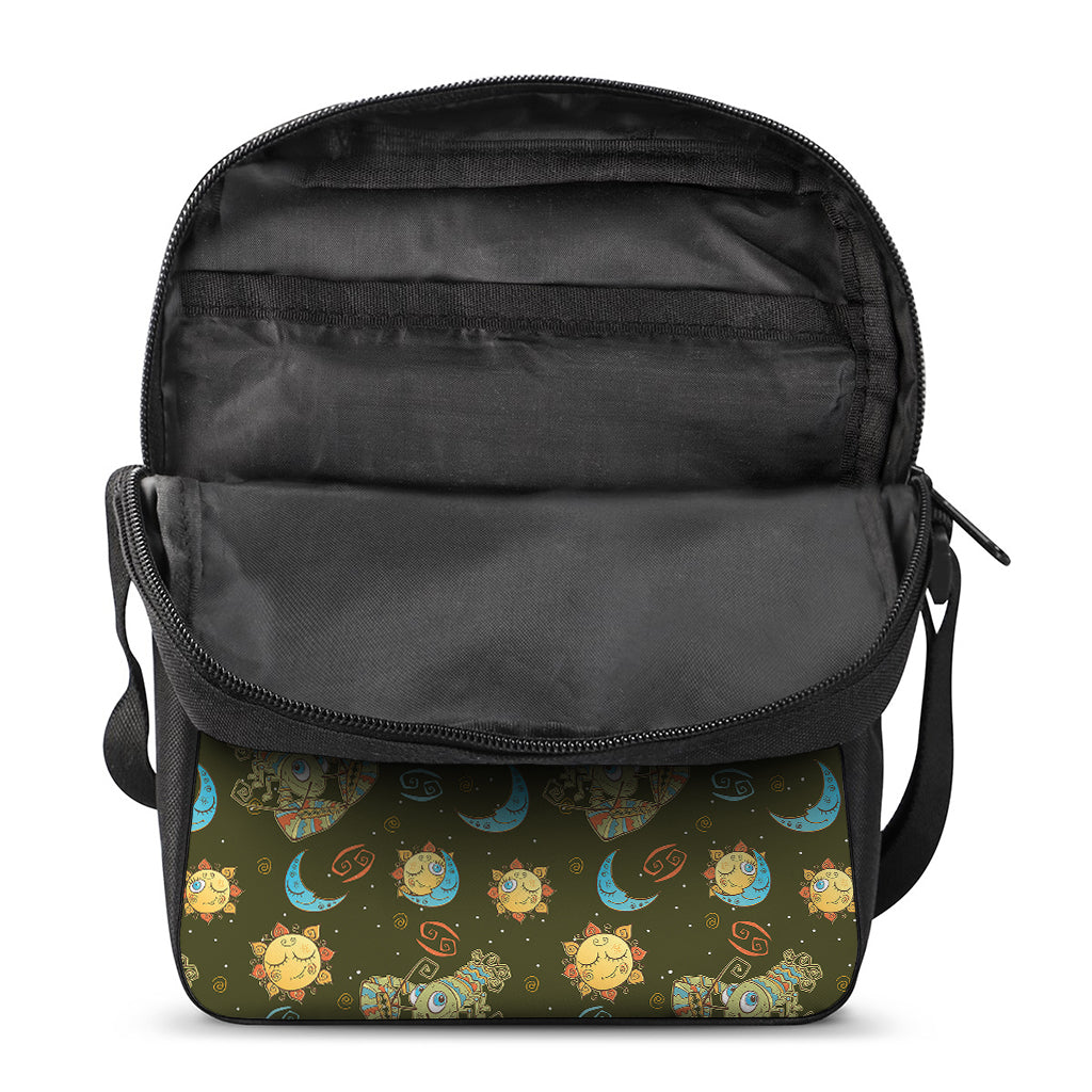 Cute Cartoon Cancer Pattern Print Rectangular Crossbody Bag