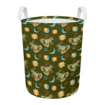 Cute Cartoon Cancer Pattern Print Round Laundry Basket