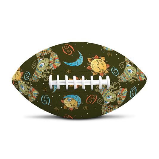 Cute Cartoon Cancer Pattern Print Rugby Ball
