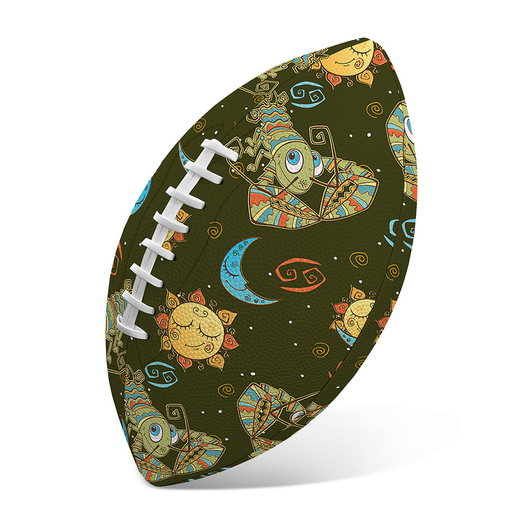 Cute Cartoon Cancer Pattern Print Rugby Ball