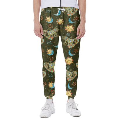 Cute Cartoon Cancer Pattern Print Scuba Joggers