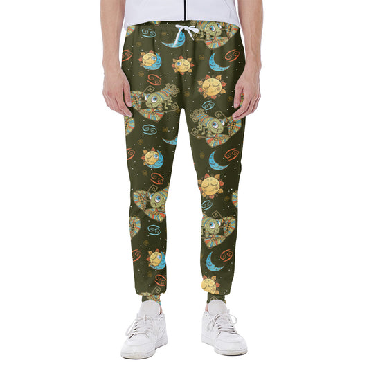 Cute Cartoon Cancer Pattern Print Scuba Joggers