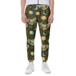 Cute Cartoon Cancer Pattern Print Scuba Joggers