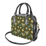 Cute Cartoon Cancer Pattern Print Shoulder Handbag