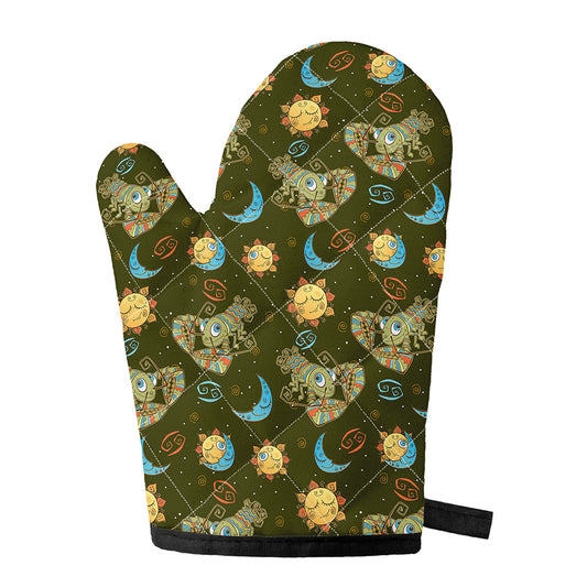 Cute Cartoon Cancer Pattern Print Single Oven Mitt