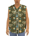 Cute Cartoon Cancer Pattern Print Sleeveless Baseball Jersey