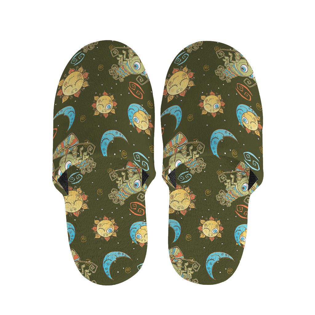 Cute Cartoon Cancer Pattern Print Slippers
