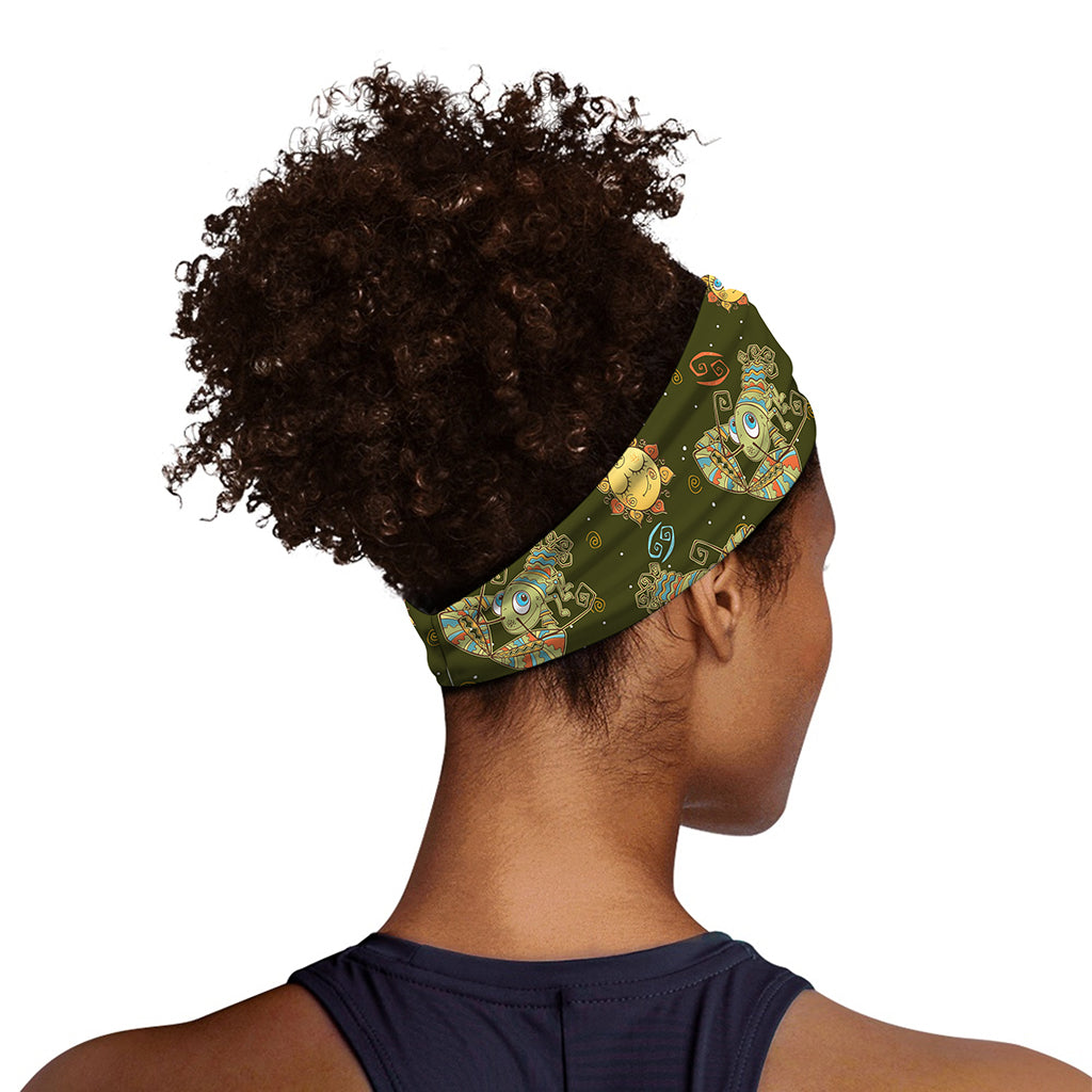 Cute Cartoon Cancer Pattern Print Sports Headband