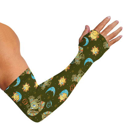 Cute Cartoon Cancer Pattern Print Sun Protection Arm Sleeves