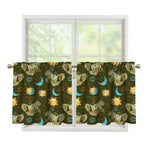 Cute Cartoon Cancer Pattern Print Tier Curtains