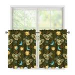 Cute Cartoon Cancer Pattern Print Tier Curtains